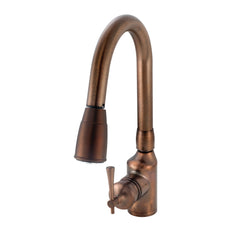 American Brass SL2000ORB RV Kitchen Faucet With Pull-Down Sprayer And Single Lever Handle 8" - Oil Rub Bronze