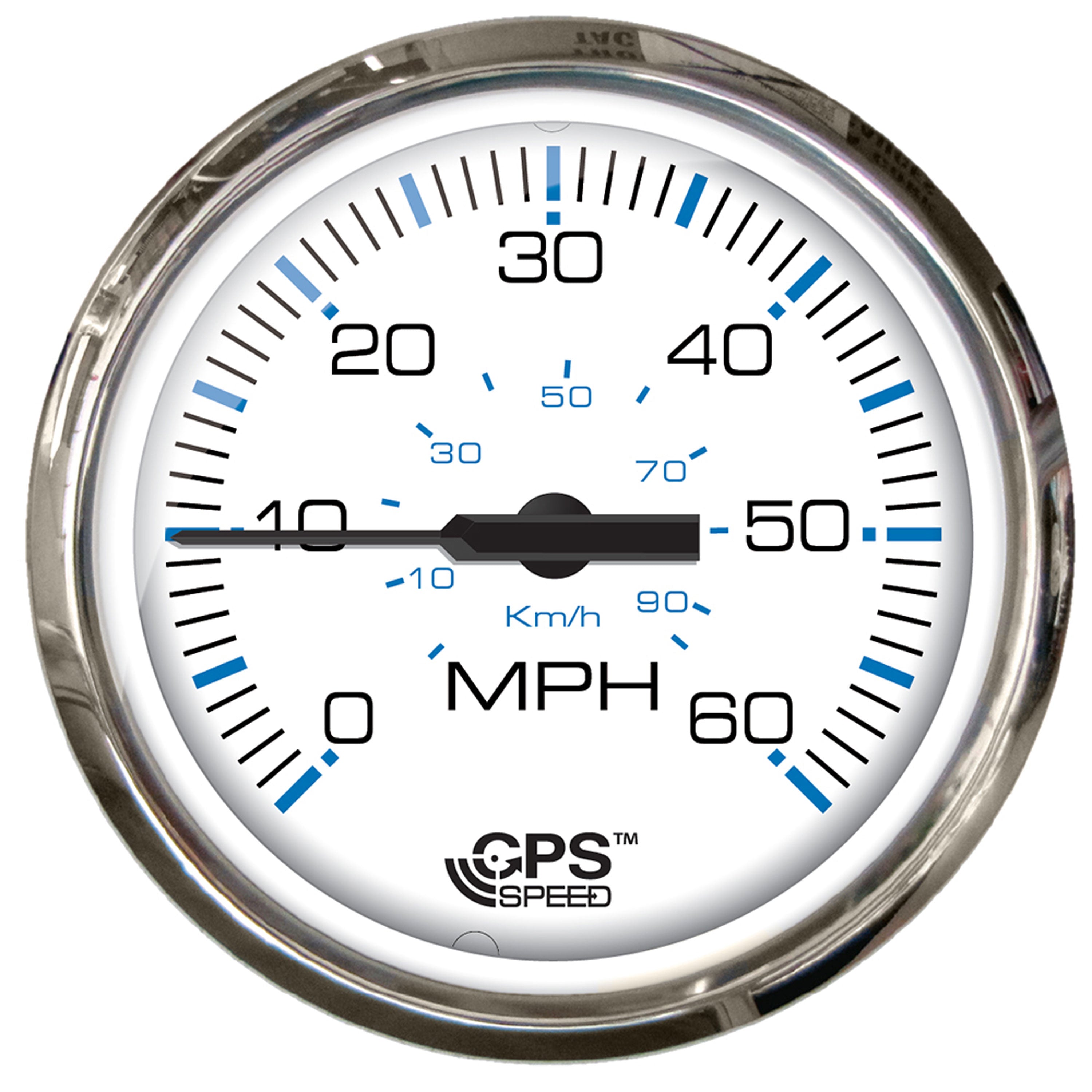 Faria 33850 Chesapeake Stainless Steel Tachometer (7000 RPM) with SystemCheck Indicator (Johnson/Evinrude Outboard) Gas - 4", White