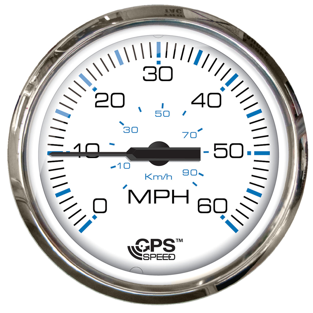 Faria 33850 Chesapeake Stainless Steel Tachometer (7000 RPM) with SystemCheck Indicator (Johnson/Evinrude Outboard) Gas - 4", White
