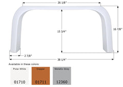 Icon 01710 Single Axle Fender Skirt FS1710 for Coachmen - Polar White