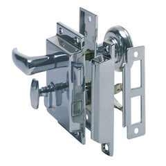 Perko 0918DP0CHR Regular-Bevel Rim Lock Set with Box Strike