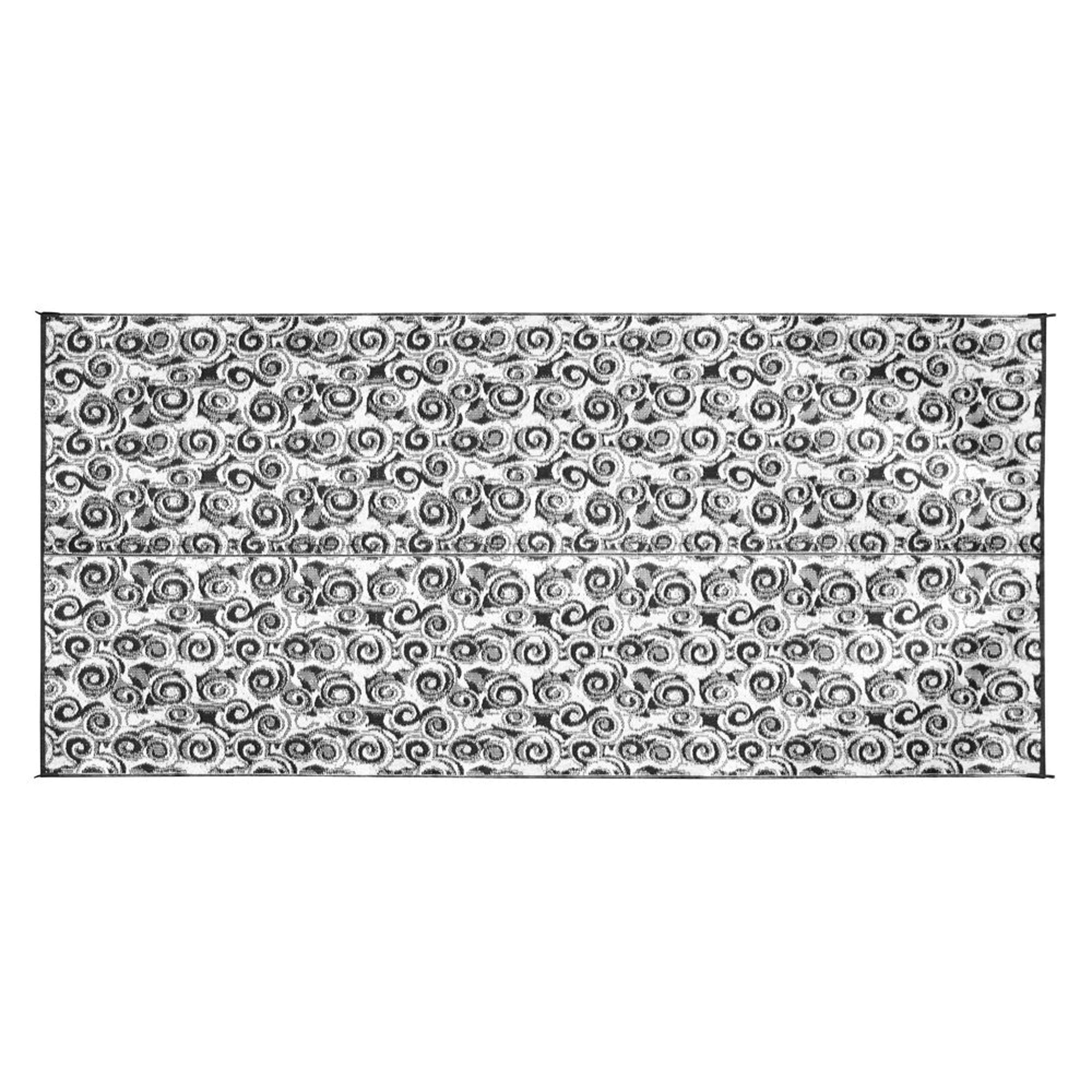 Camco 42843 Swirl Awning Leisure Mat - 8' x 16', Charcoal