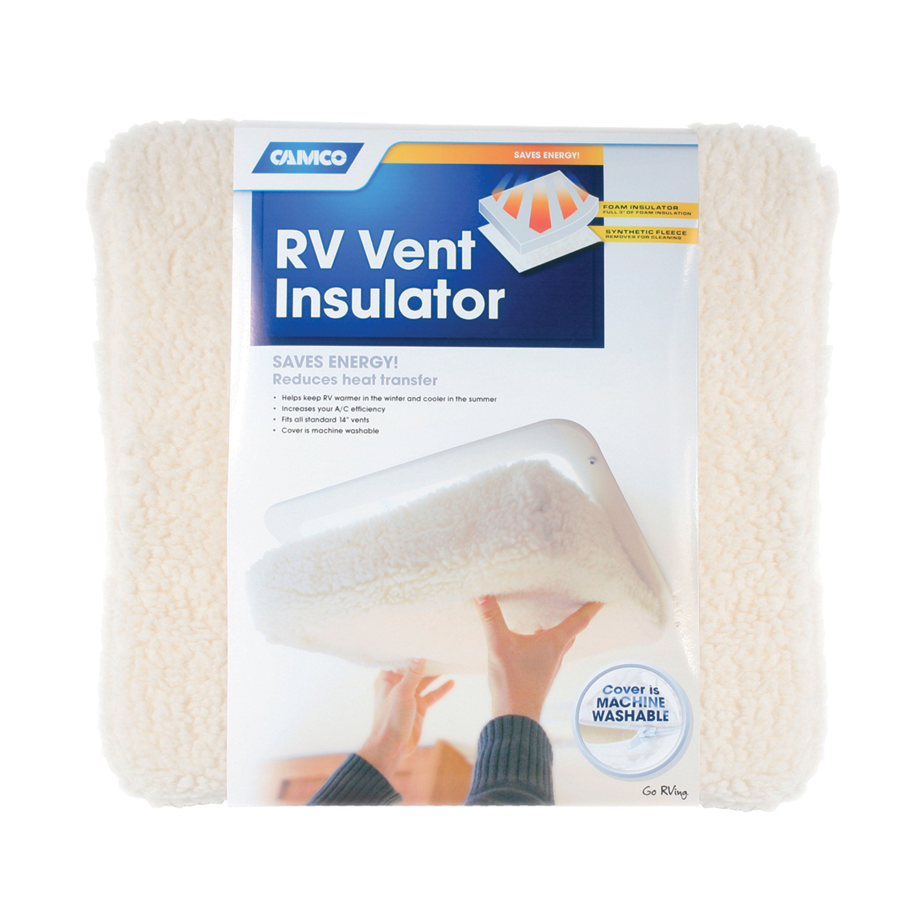 Camco 45195 Sunshield RV Vent Insulator - Without Reflective Side