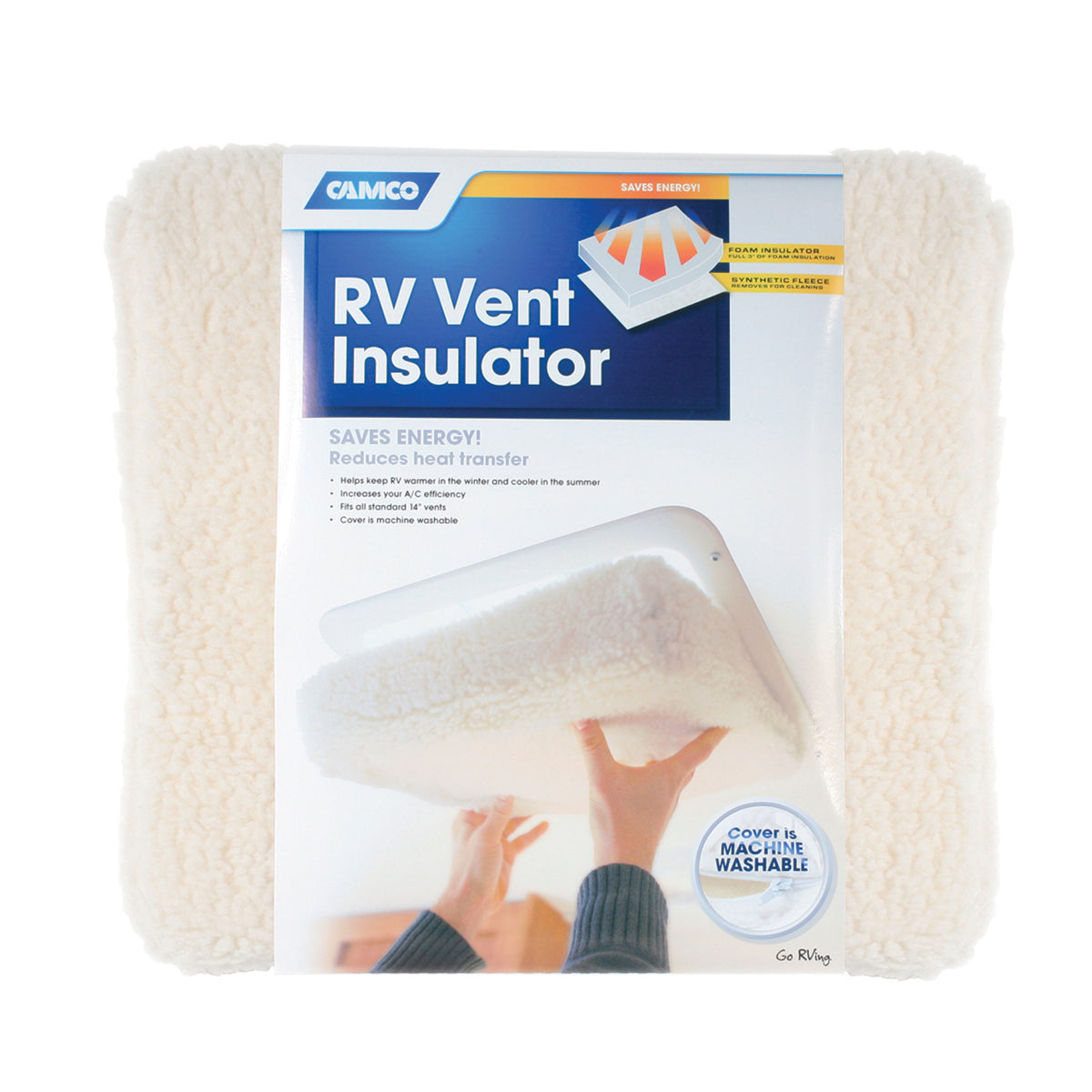 Camco 45195 Sunshield RV Vent Insulator - Without Reflective Side