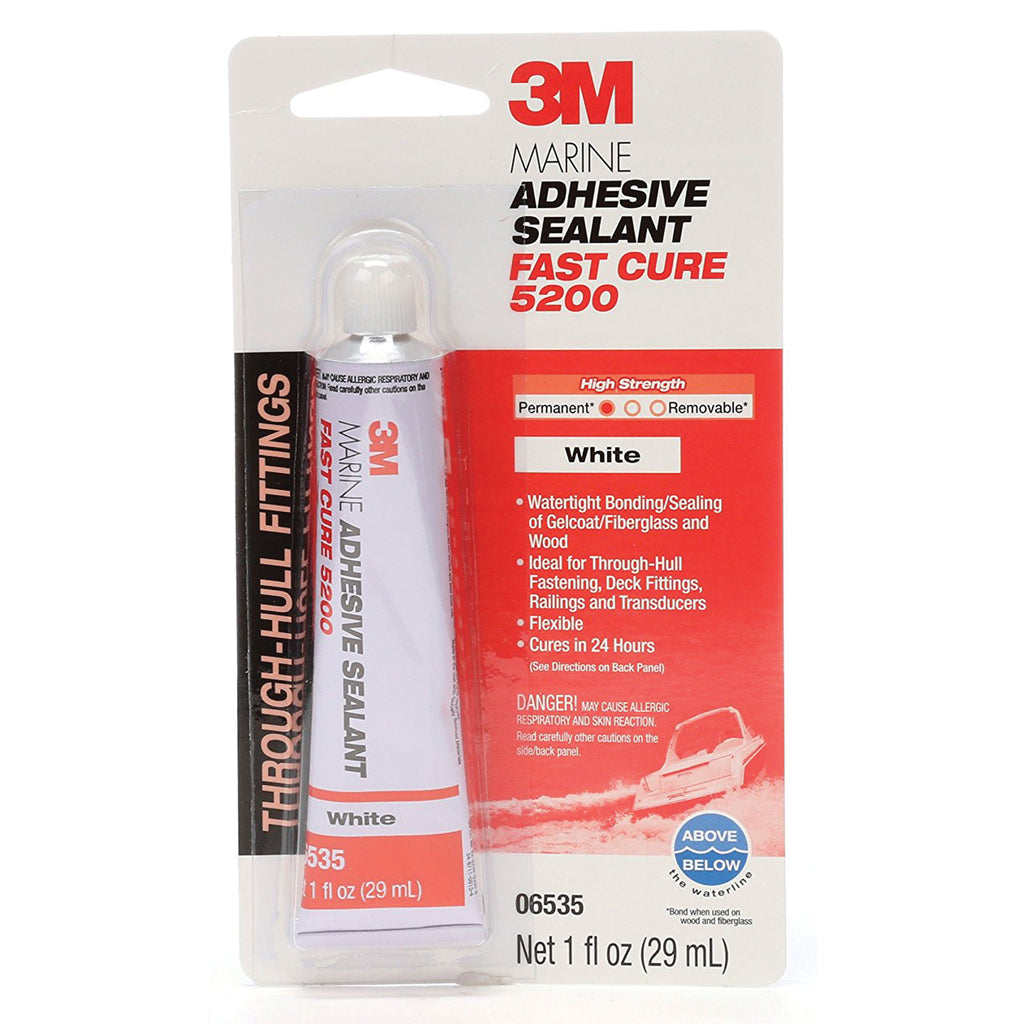 3M 06535 Marine Adhesive Sealant 5200 Fast Cure 1 oz., White RVe Parts