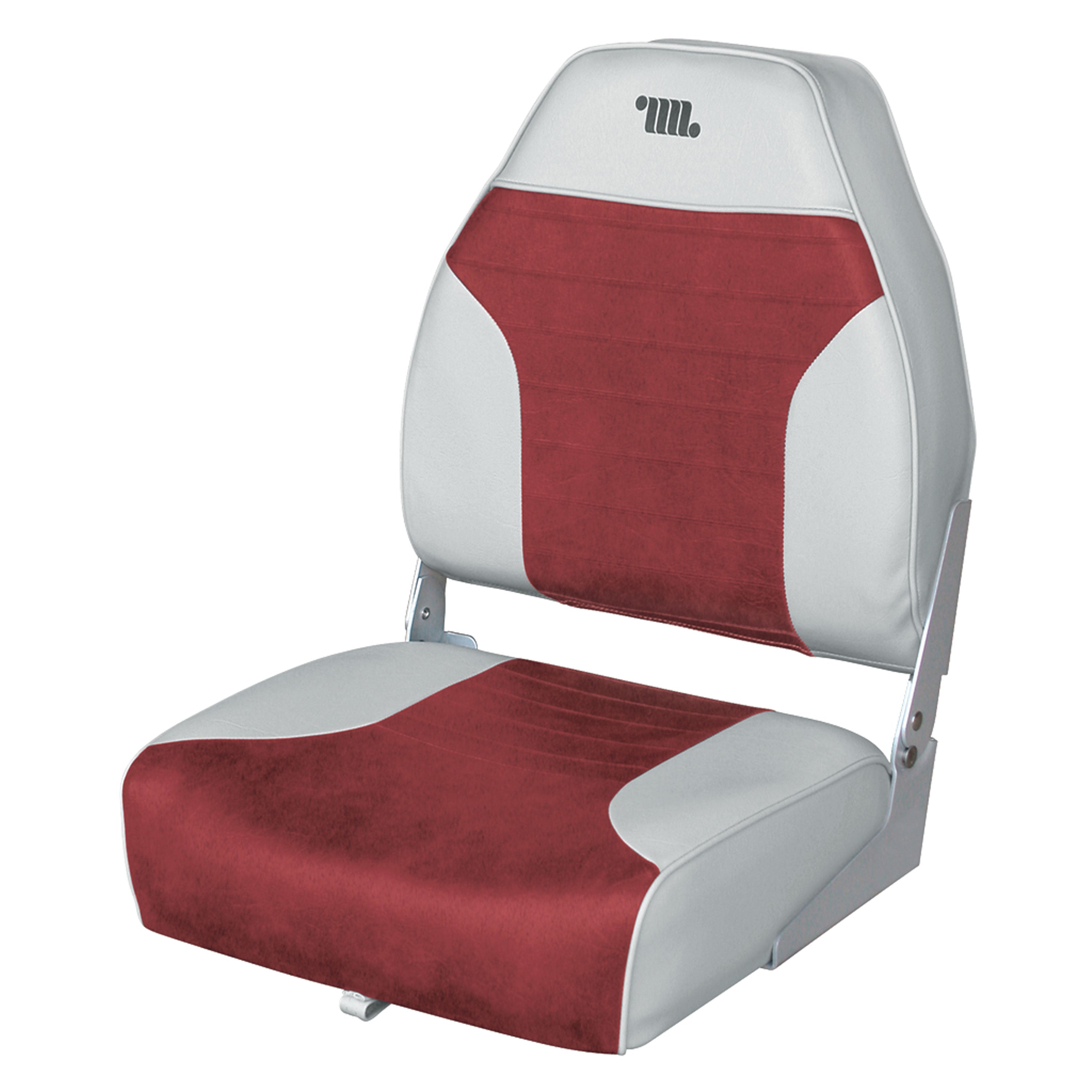 Wise 8WD588PLS-661 Plastic-Frame Seats - Grey/Red