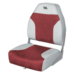 Wise 8WD588PLS-661 Plastic-Frame Seats - Grey/Red