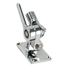 Whitecap S-1803C Chrome Plated Brass Ratchet/Antenna Mount - 3-11/16" L x 2-9/16" W
