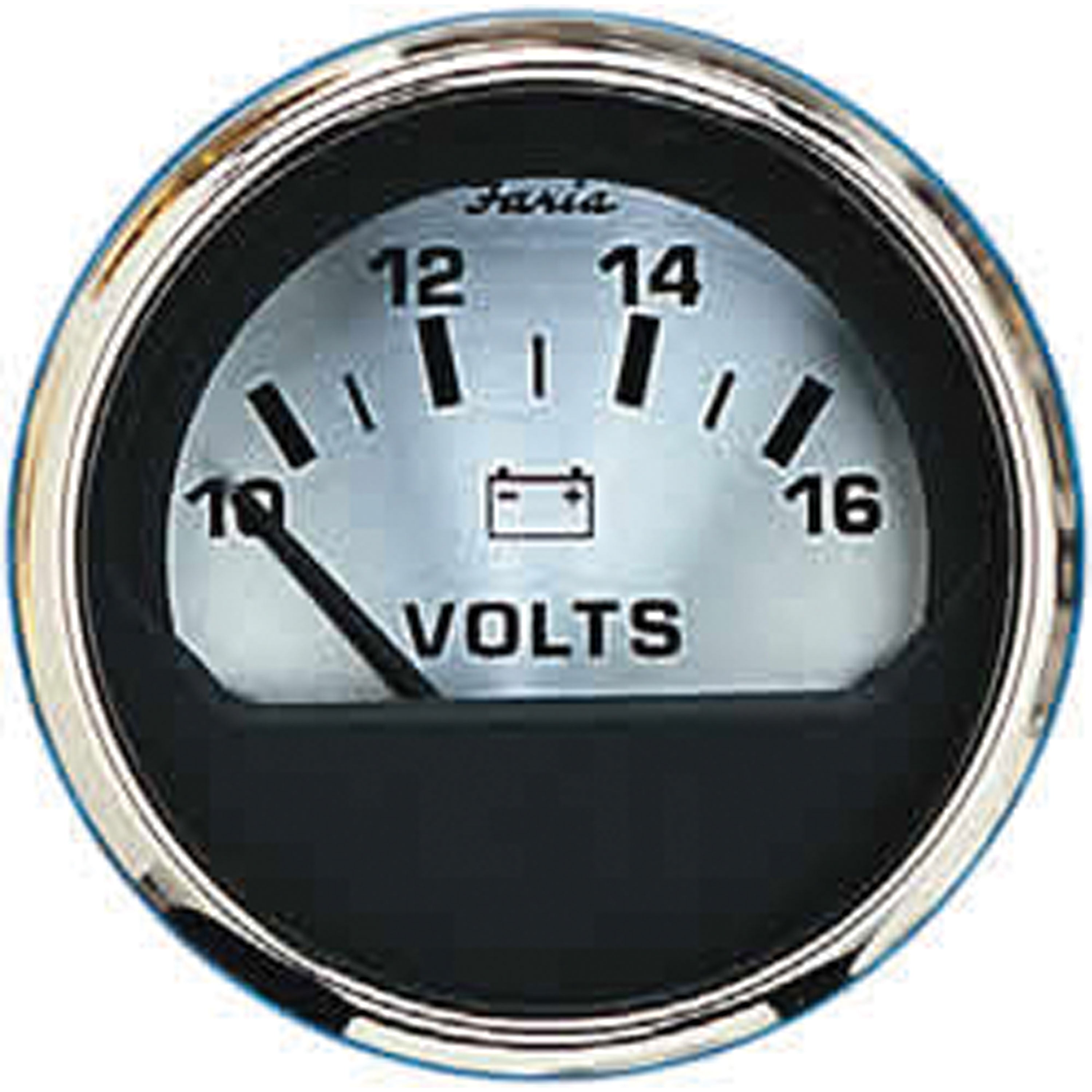 Faria 16023 Spun Silver Voltmeter