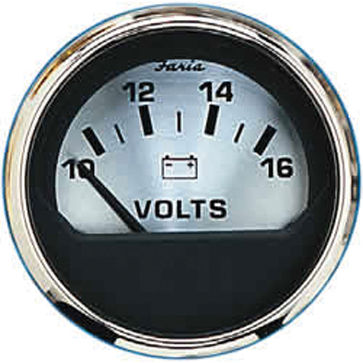Faria 16023 Spun Silver Voltmeter