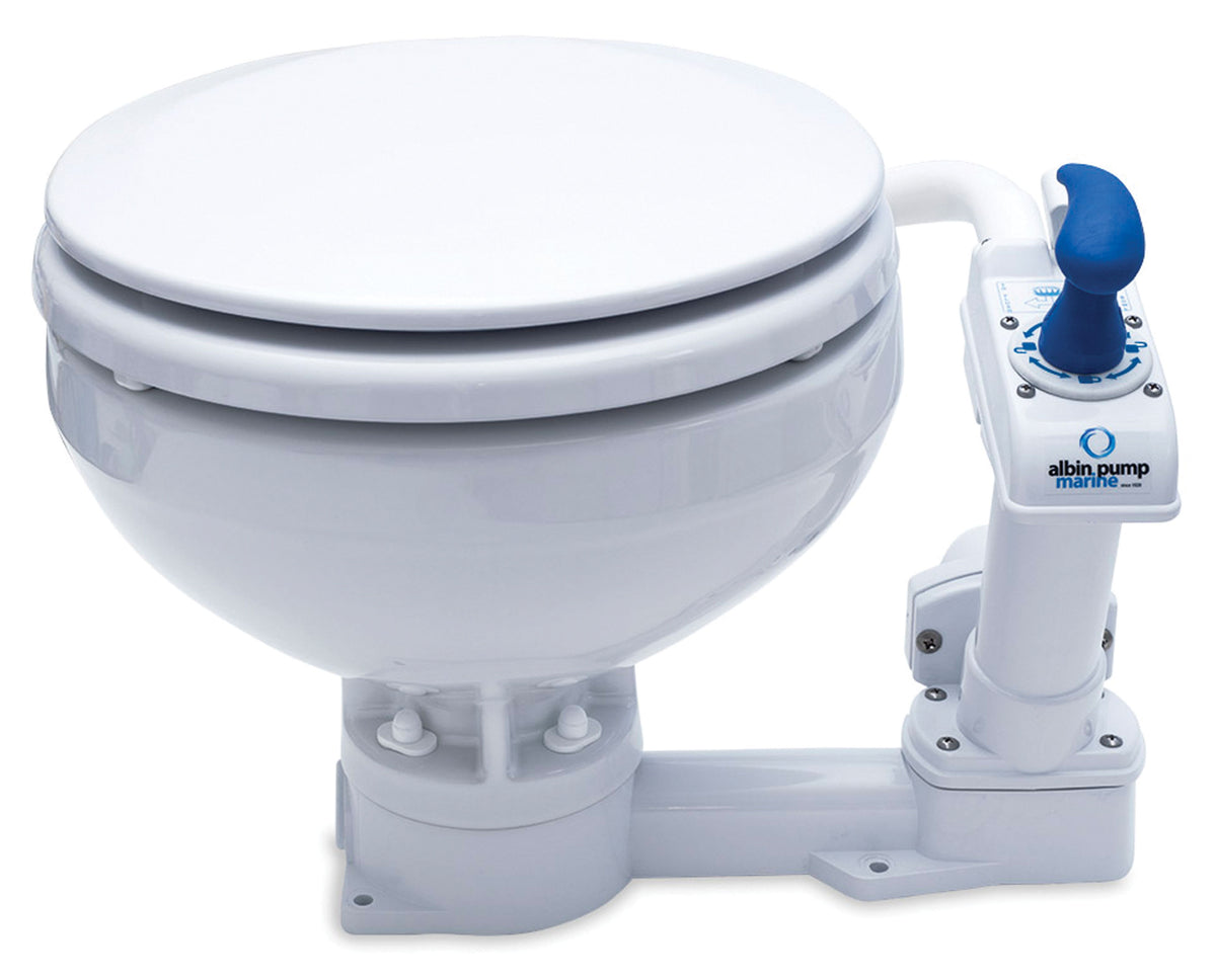 Albin 07-01-001 Manual Compact Marine Toilet