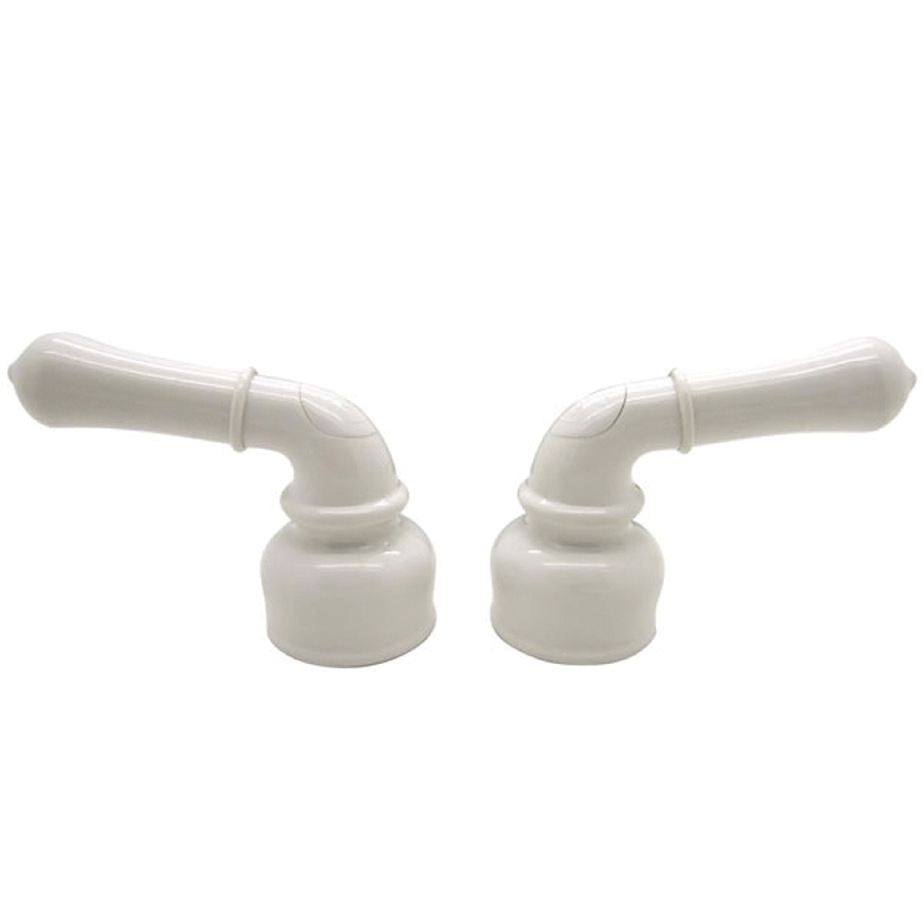 Dura Faucet Two Handle RV Lavatory Faucet with Smoked Acrylic Knobs - Satin Nickel