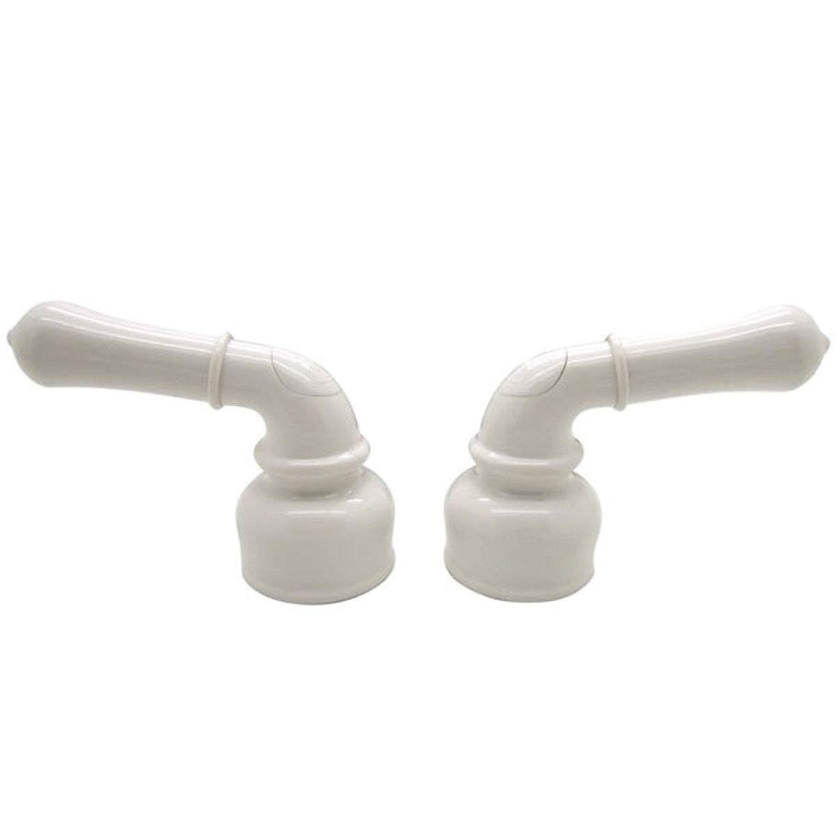 Dura Faucet Two Handle RV Lavatory Faucet with Smoked Acrylic Knobs - Satin Nickel