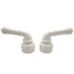 Dura Faucet Two Handle RV Lavatory Faucet with Smoked Acrylic Knobs - Satin Nickel