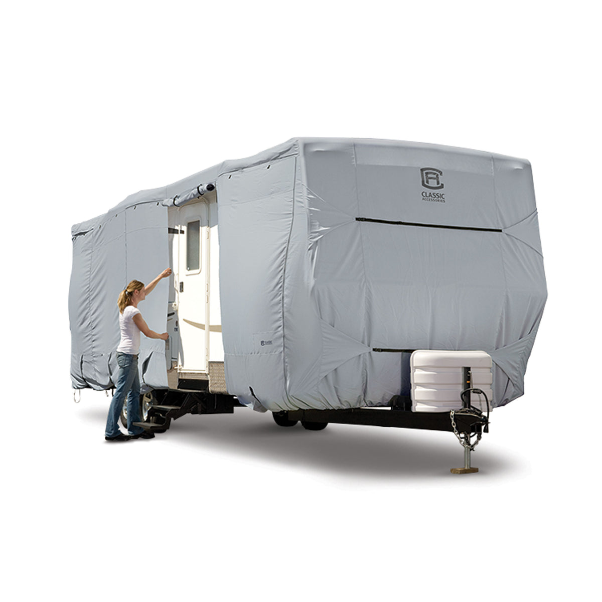 Classic Accessories 80-326 PermaPRO Travel Trailer RV Cover - 35' to 38' x 124"
