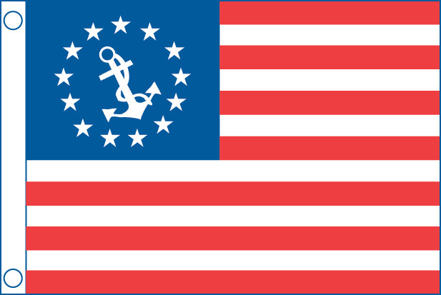 Taylor Made 8118 Sewn U.S. Yacht Flag - 12" x 18"