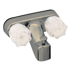 Empire Brass U-YJW41VB RV Non-Metallic Tub/Shower Diverter With Smoked Crystal Handles and Vacuum Breaker 4" - Chrome