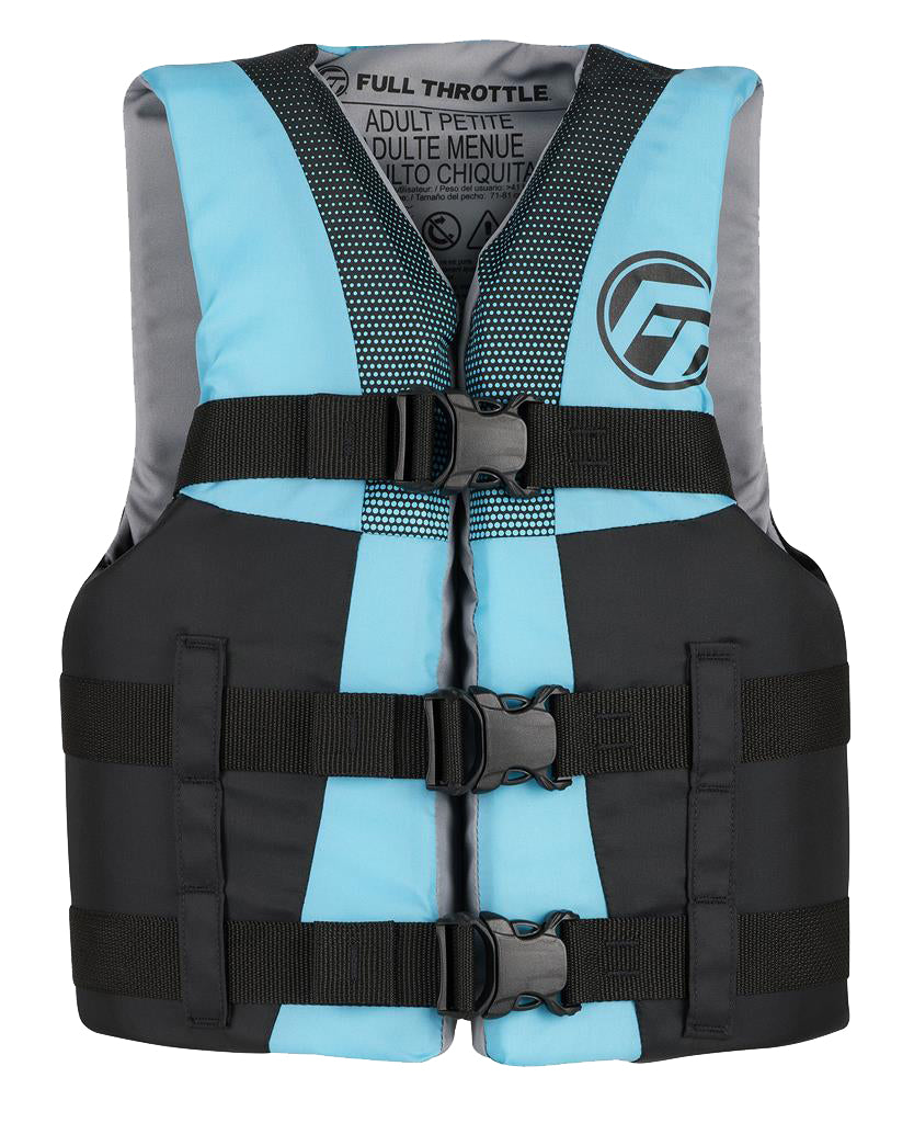 Full Throttle 112200-505-010-22 Teen Nylon Life Jacket - Aqua