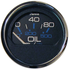 Faria 13702 Chesapeake Stainless Steel Oil Pressure Gauge (80 PSI) - 2", Black