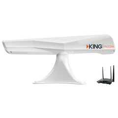 KING KF1000 Falcon Directional Wi-Fi Antenna with KING WiFiMax Router/Range Extender - White