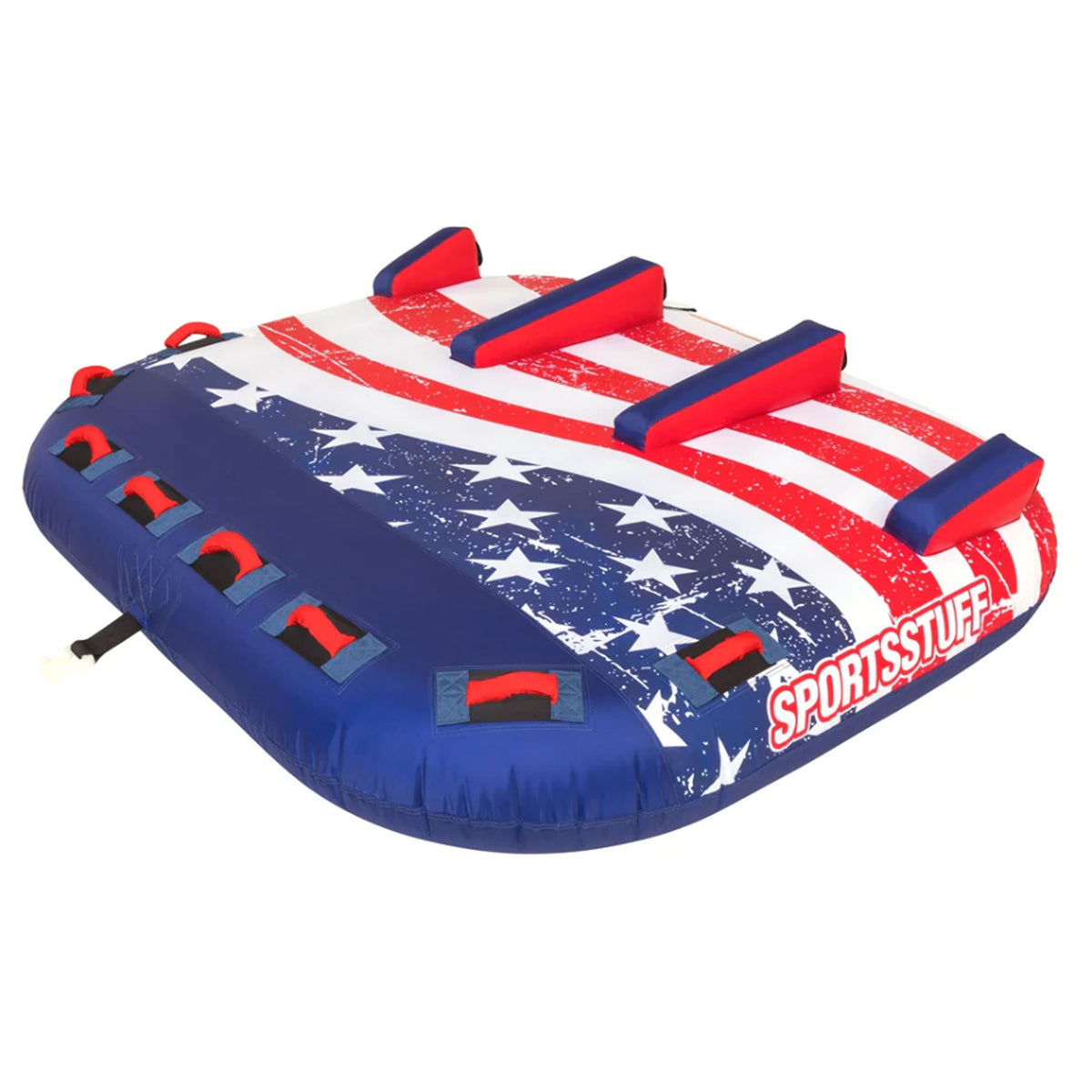 Sportsstuff 53-4313 Stars and Stripes Inflatable 1-3 Rider Towable - 77" x 85"