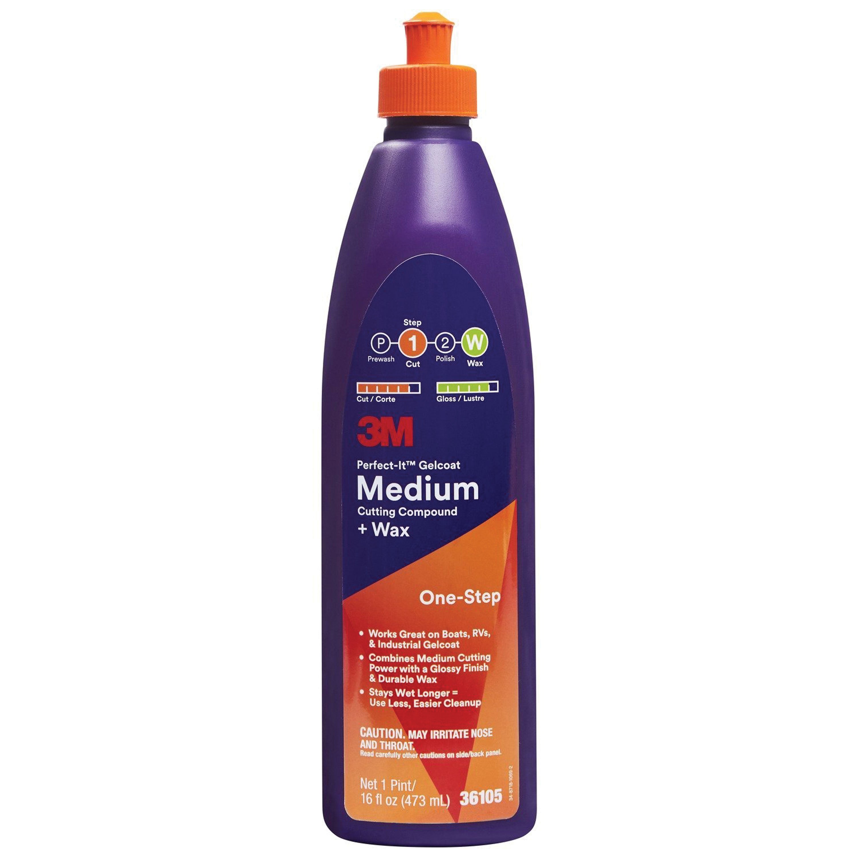 3M 36105 Perfect-It Gelcoat Medium Cutting Compound Plus Wax - Pint