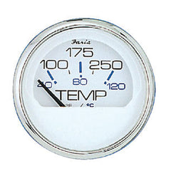 Faria 13804 Chesapeake Stainless Steel Water Temperature Gauge (100-250Â°F) - 2", White