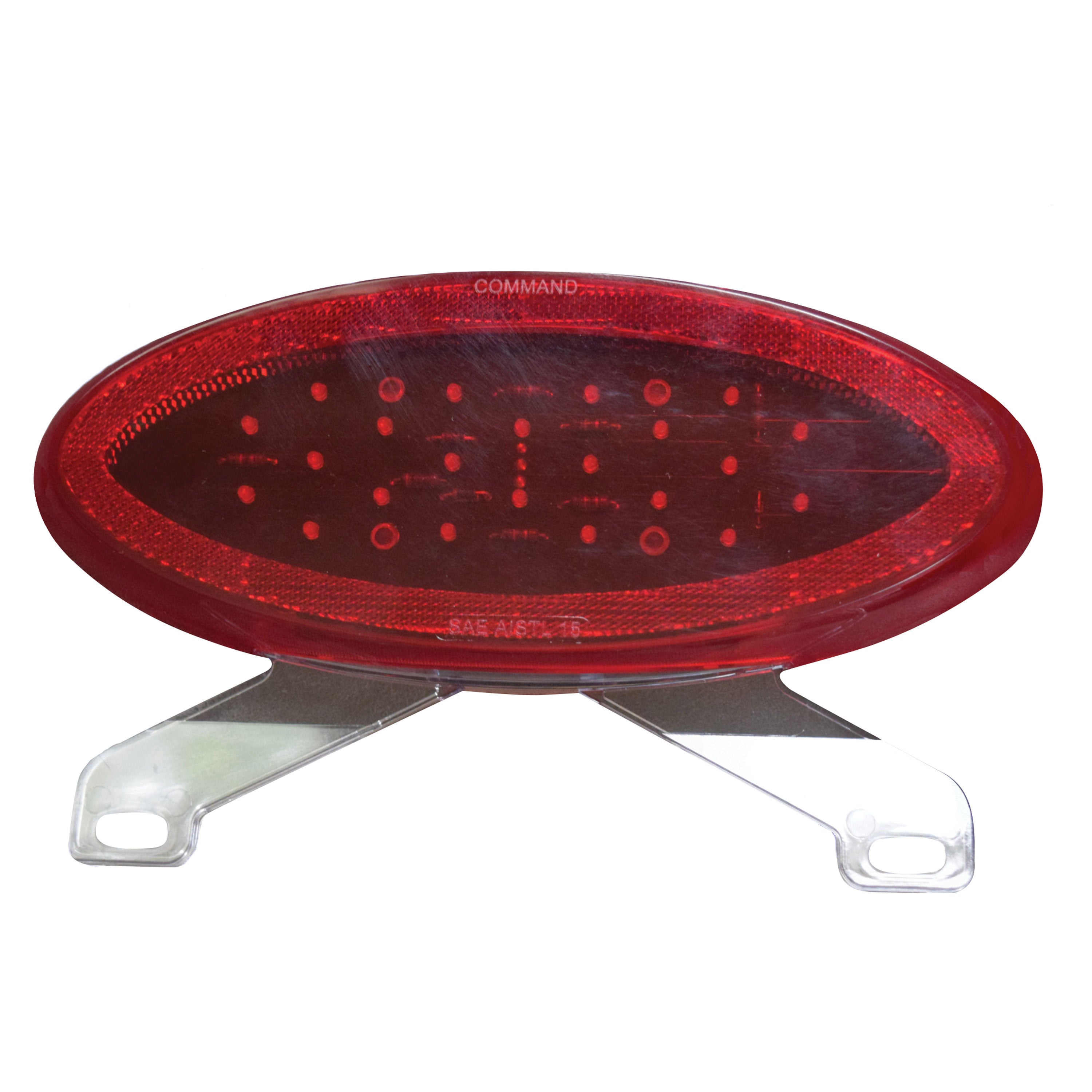 Fasteners Unlimited 003-85L Surface Mount Oval Elliptical LED Stop/Tail/Turn Light - Light With License Bracket CMD-003-85L