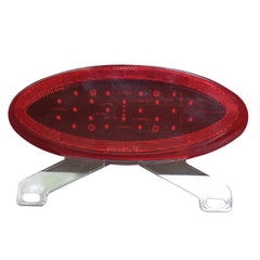 Fasteners Unlimited 003-85L Surface Mount Oval Elliptical LED Stop/Tail/Turn Light - Light With License Bracket CMD-003-85L