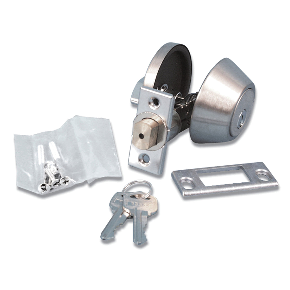 Valterra L32CS3008 Stainless Steel Single Cylinder Deadbolt - 5/8" Latch