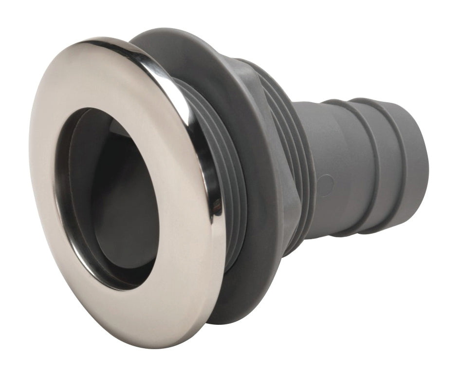 Whitecap 6559 Stainless Steel/Nylon 10Â° Scupper with Barb - 1-1/2" Hose Size