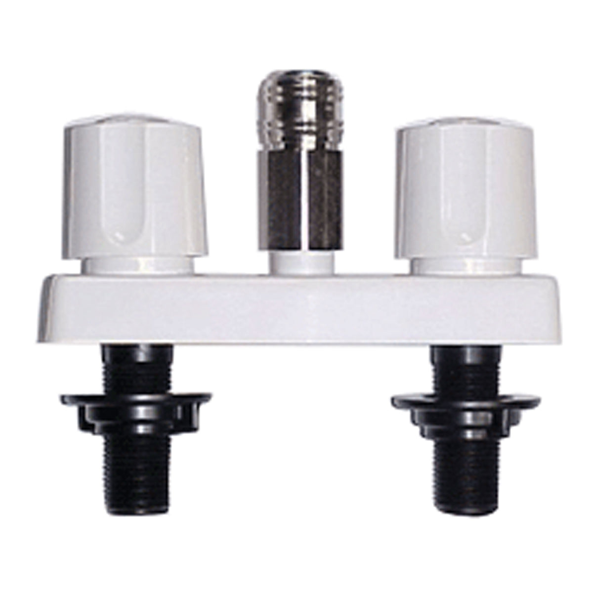 Phoenix Faucets by Valterra PF213246 Plastic Dual Handle 3-3/8" Faucet with Quick Connect - White