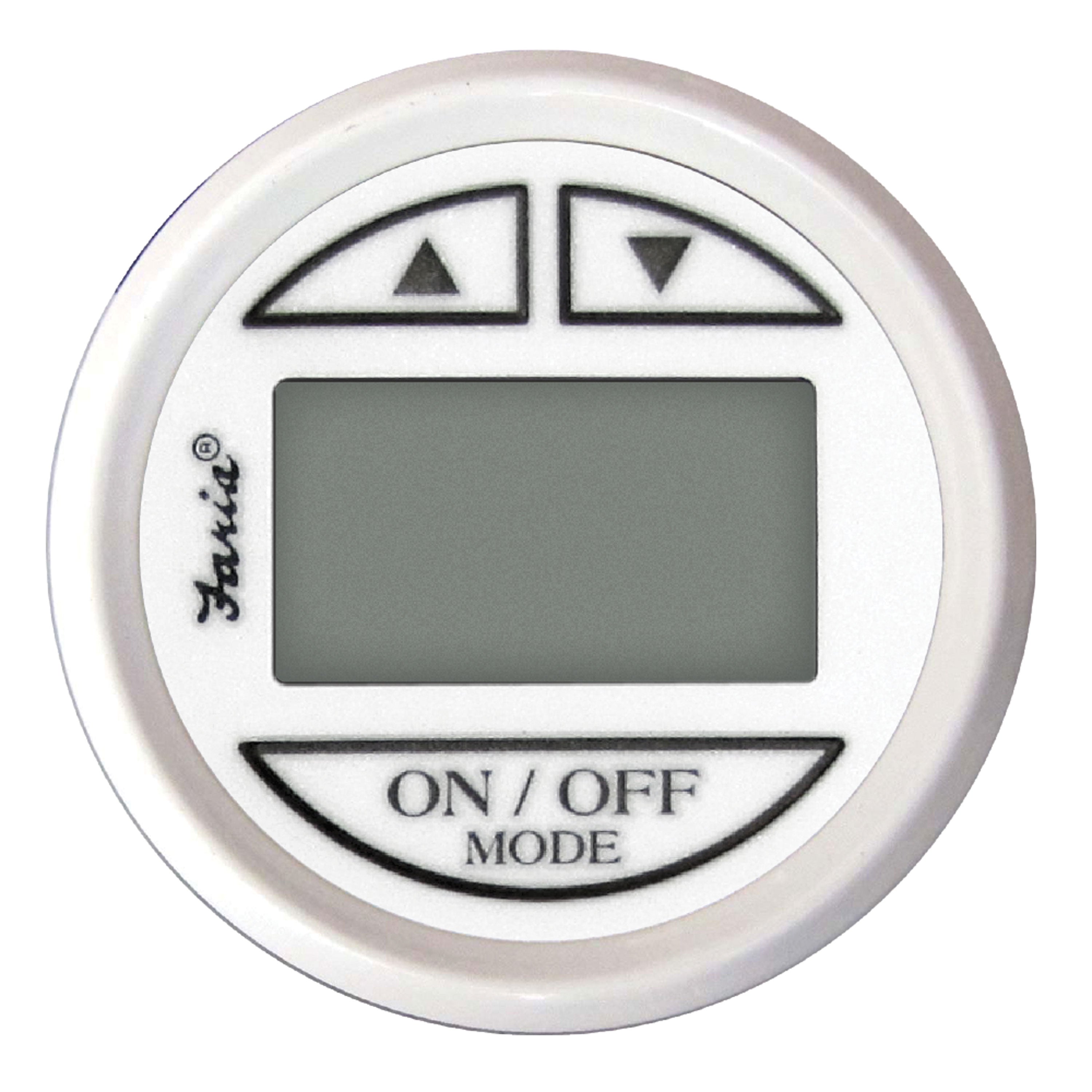 Faria 13150 Dress Depth Sounder (Transom Mounted Transducer) SN2011 - 2", White