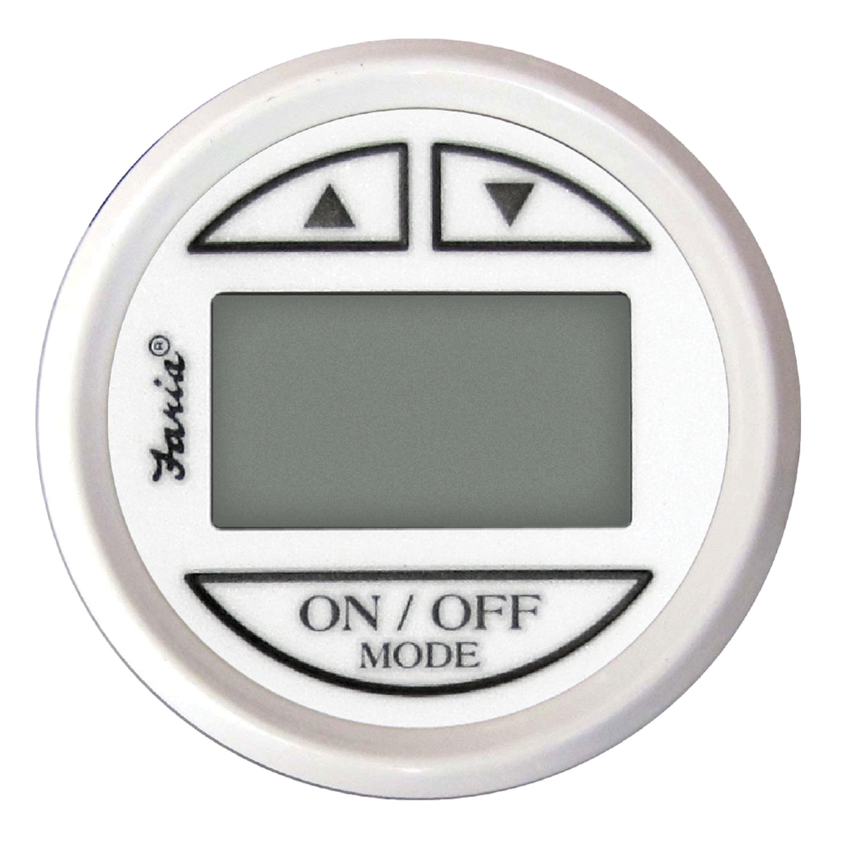 Faria 13150 Dress Depth Sounder (Transom Mounted Transducer) SN2011 - 2", White