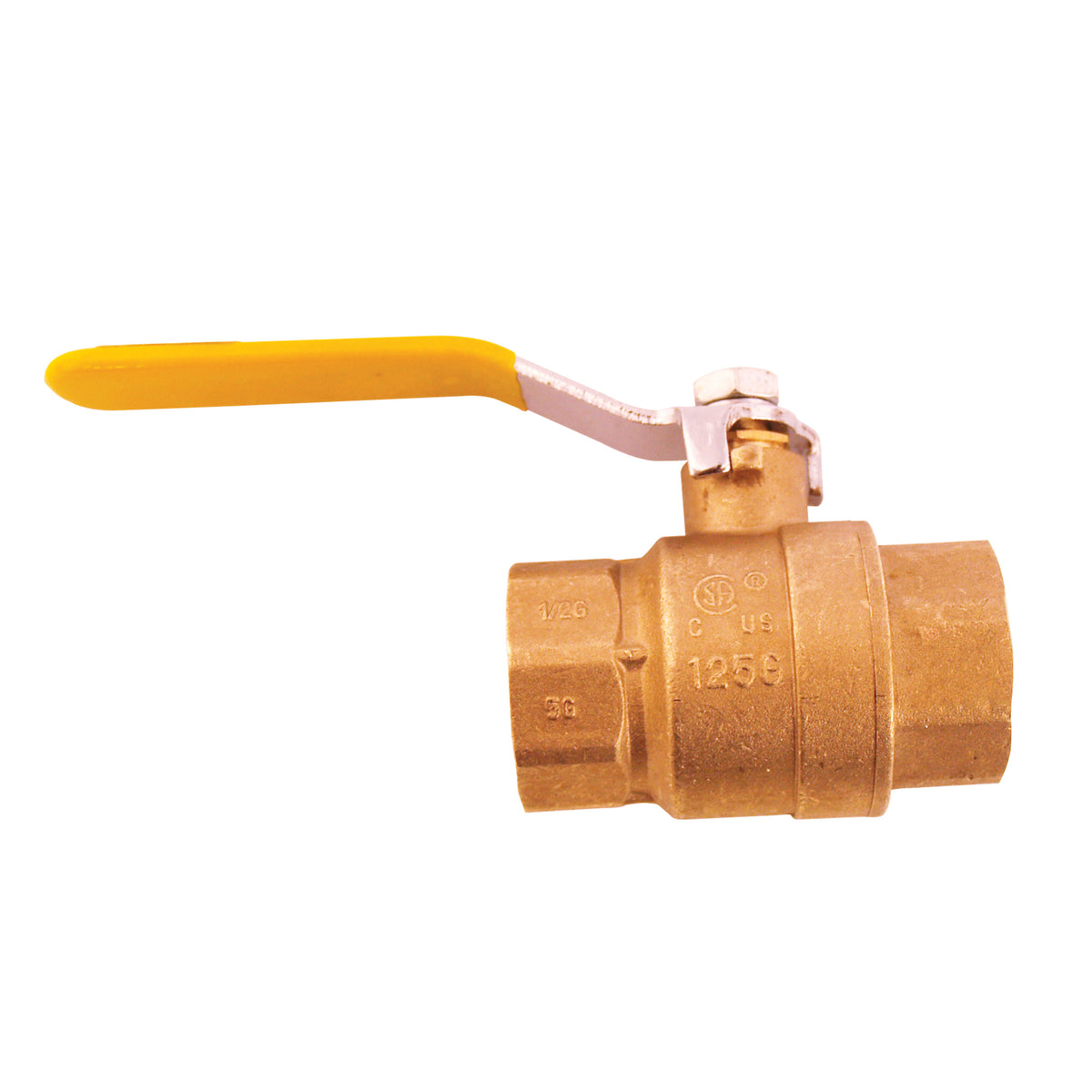 Webstone 41705W Lead-Free Full Port Forged Brass Ball Valve with Chrome Plated Lever Handle - 1-1/4" FNPT
